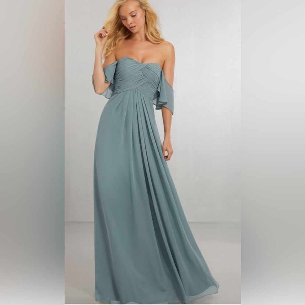 Mori Lee Madeline Gardner Strapless Chiffon Dress - Brand New w/tags